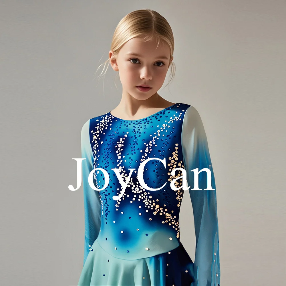 Ice Figure Skating Dress for Girls Black Spanex Stretchy Competition Dance Wear Customized