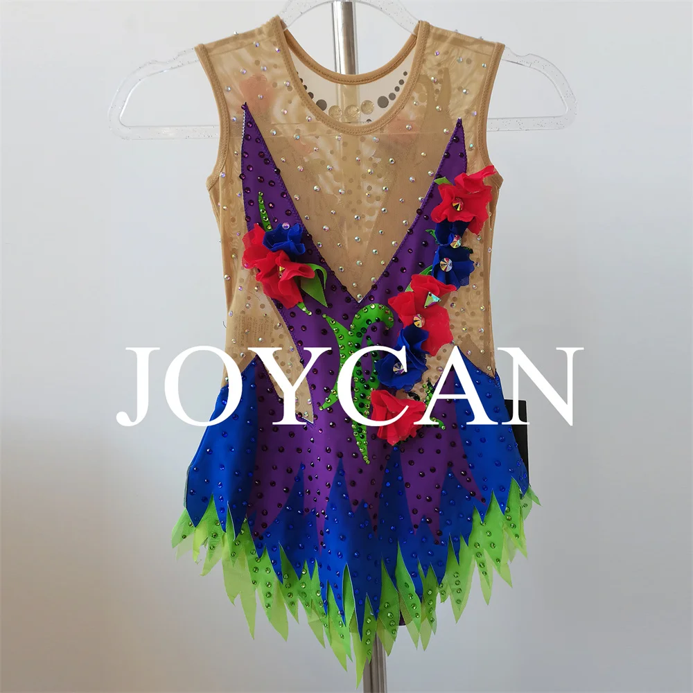 JoyCan Rhthmic Gymnastics Leotards Girls Women Spandex Elegant Dance Wear for Competition