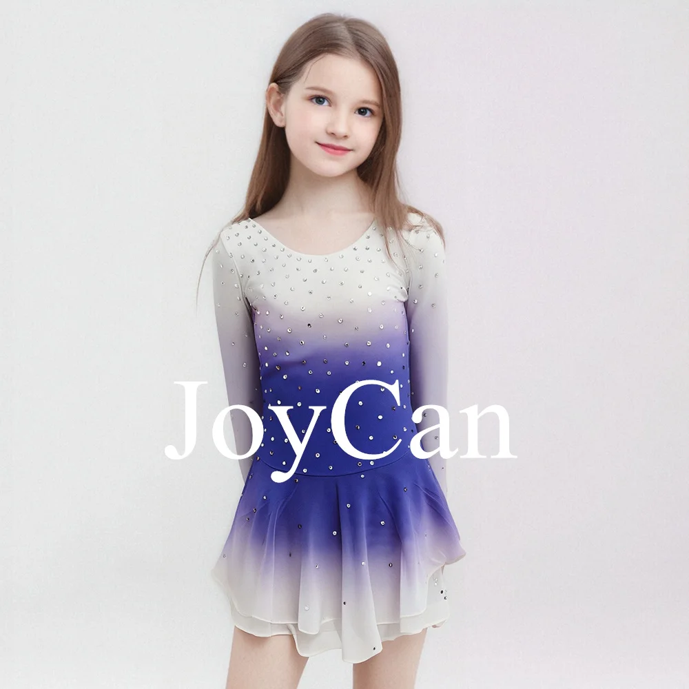 JoyCan Figure skating dress Girls Women Spandex Elegant Dance Wear for Competitiion