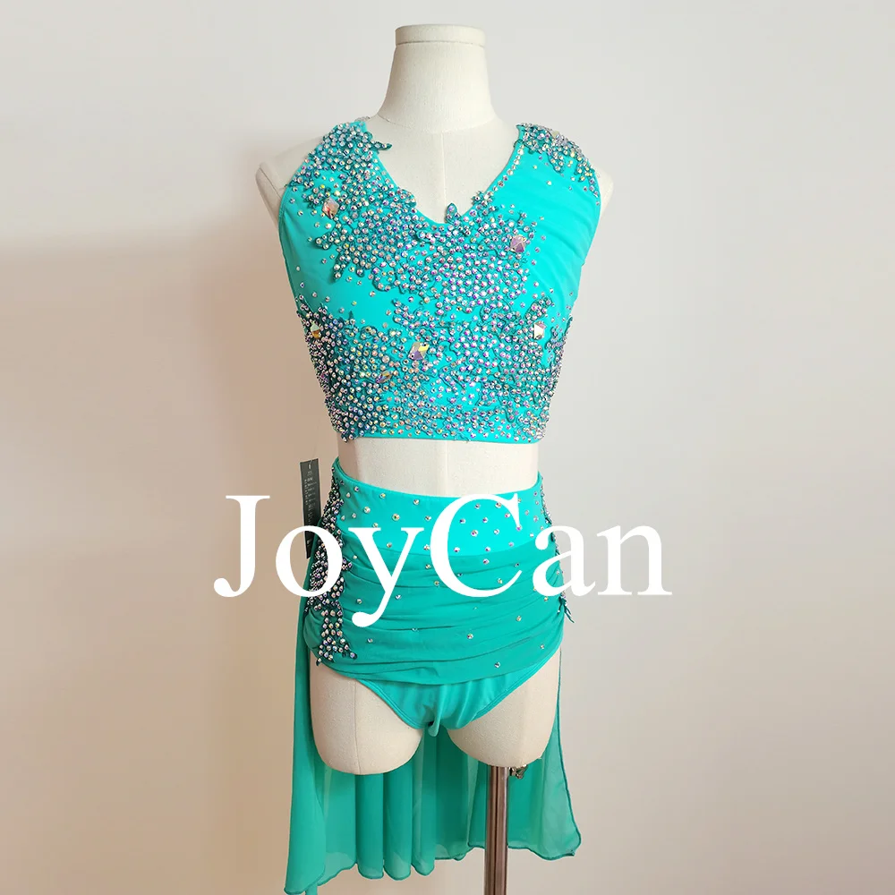 JoyCan Lyrical Dance Dress Jazz Dance Costume Pole Dancing Clothes Girl Performance Training