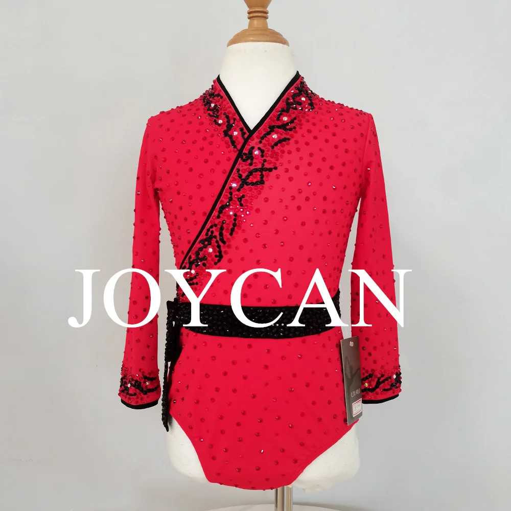 JoyCan Rhthmic Gymnastics Leotards Girls Women Spandex Elegant Dance Wear for Competition Navy