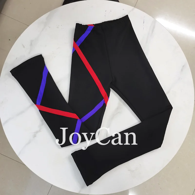 JoyCan Ice Figure  Skating  Pants Girls Black Training Practice Fleece Skiing Leggings Customized