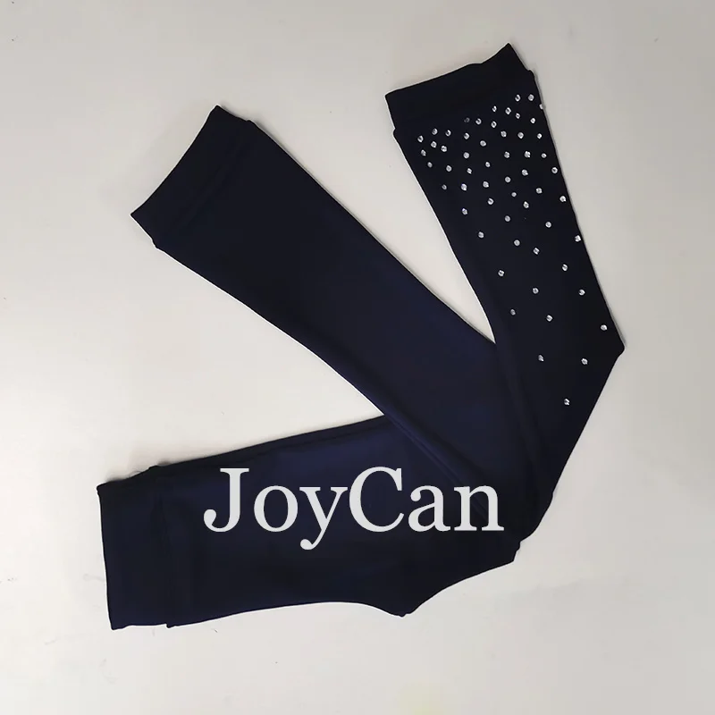 JoyCan Ice Figure  Skating  Pants Girls Black Training Practice Fleece Skiing Leggings Customized