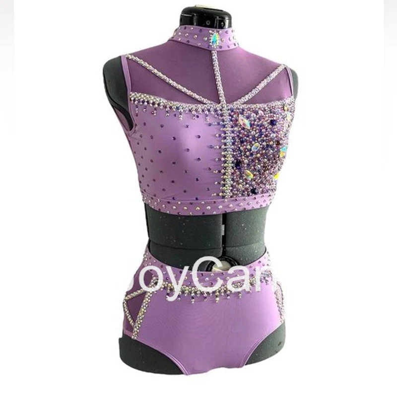 JoyCan Lyrical Dance Dress Red Jazz Dance Costume Pole Dancing Clothes Girl Performance Training