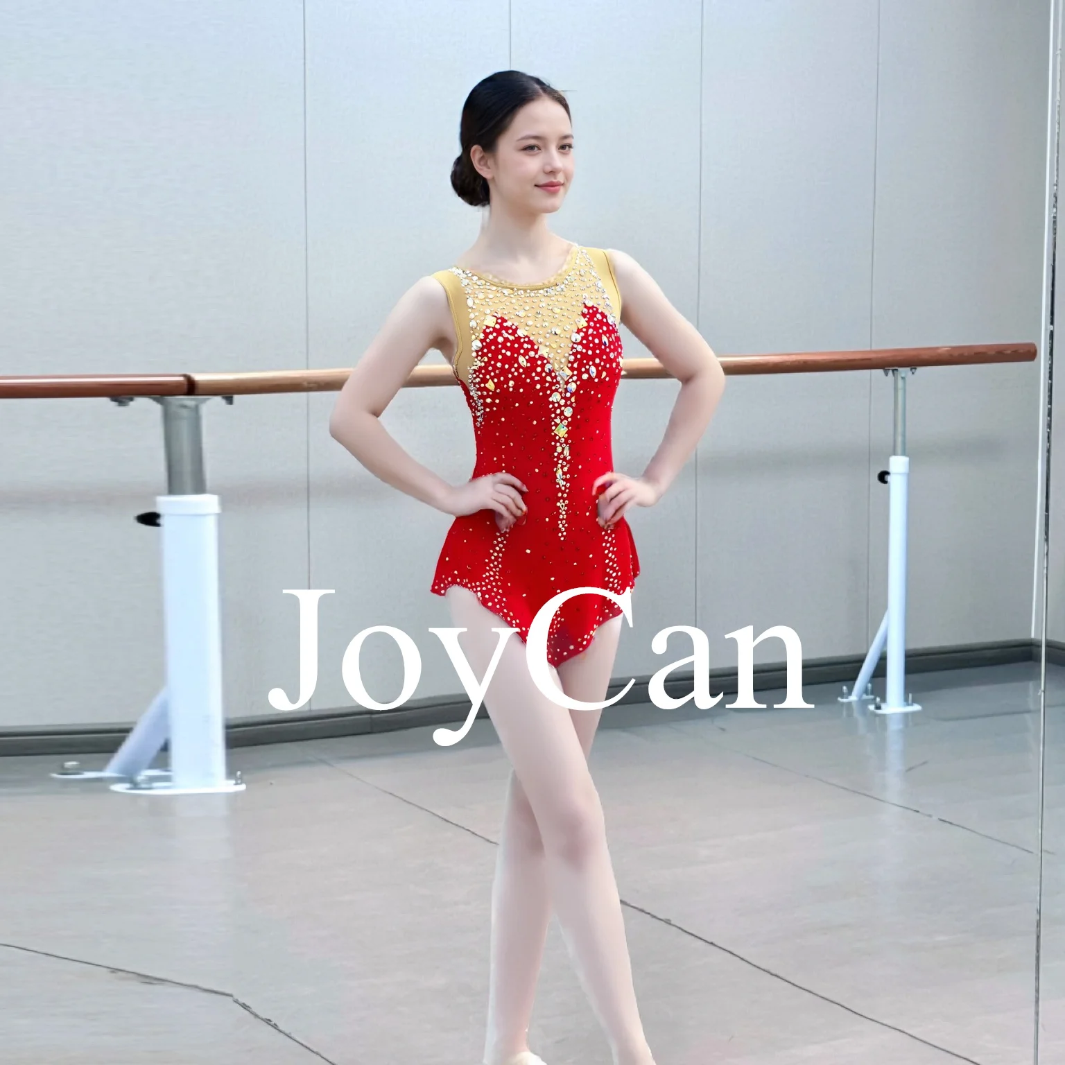 JoyCan Artistic Gymnastics Leotard Competition Art Examination Training Professional Performance Customization Red