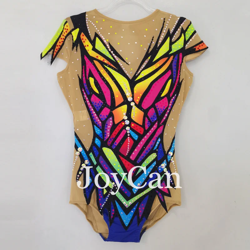 JoyCan Rhthmic Gymnastics Leotards Girls Women Multicolor Spandex Elegant Dance Wear for Competitiion