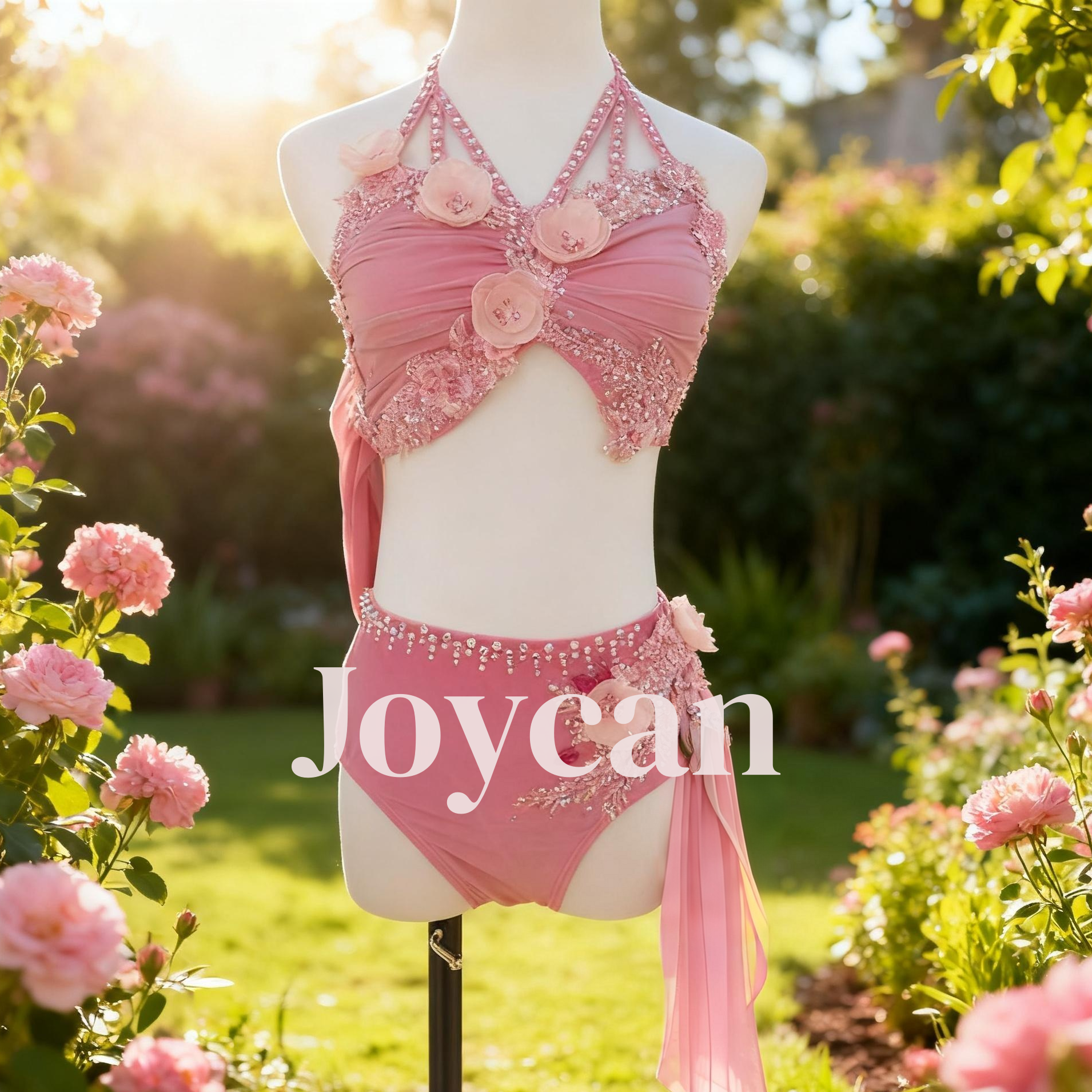 JoyCan Lycial Dance Dress Girl's Diamond Elegant JLY108