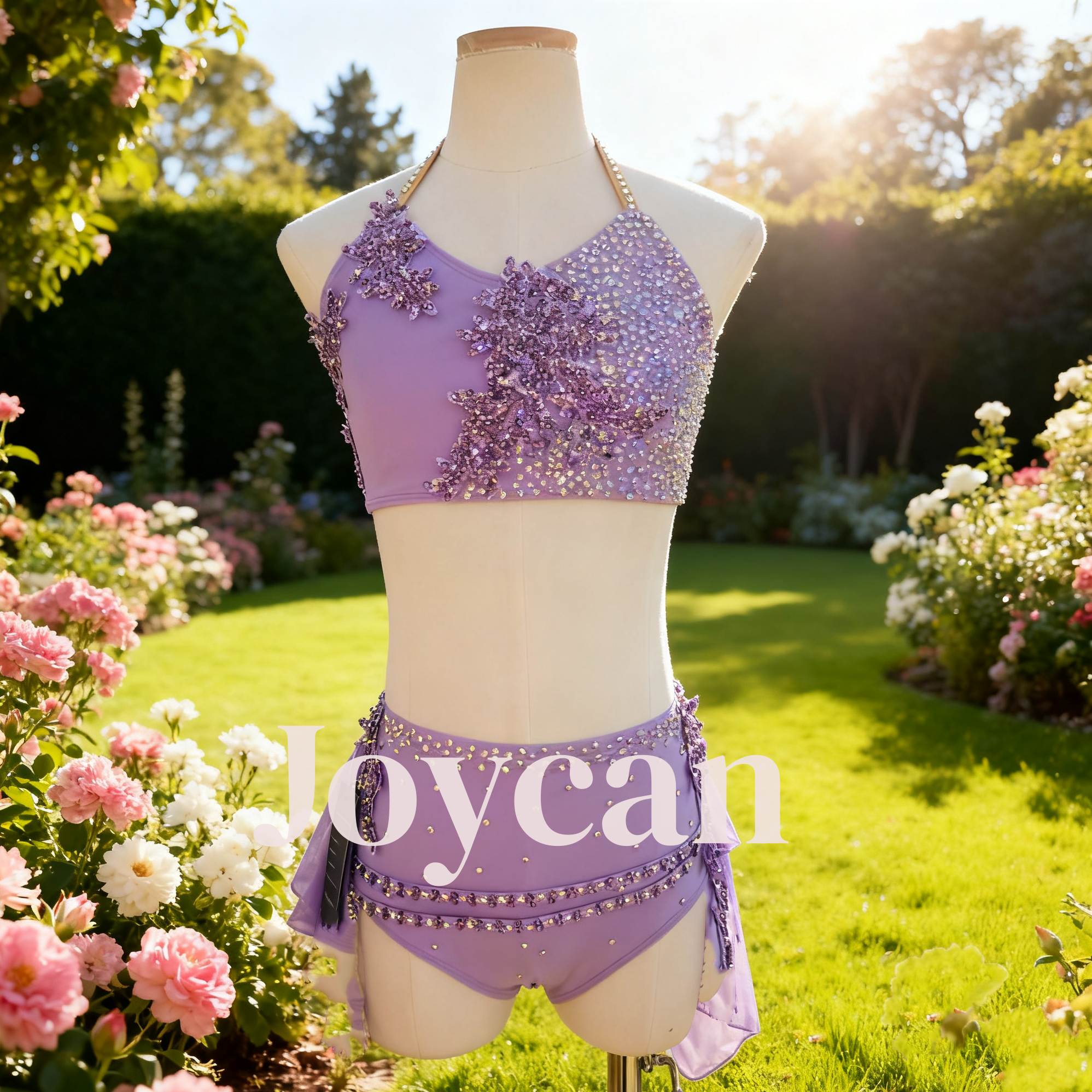 JoyCan Lycial Dance Dress Girl's Diamond Elegant JLY109