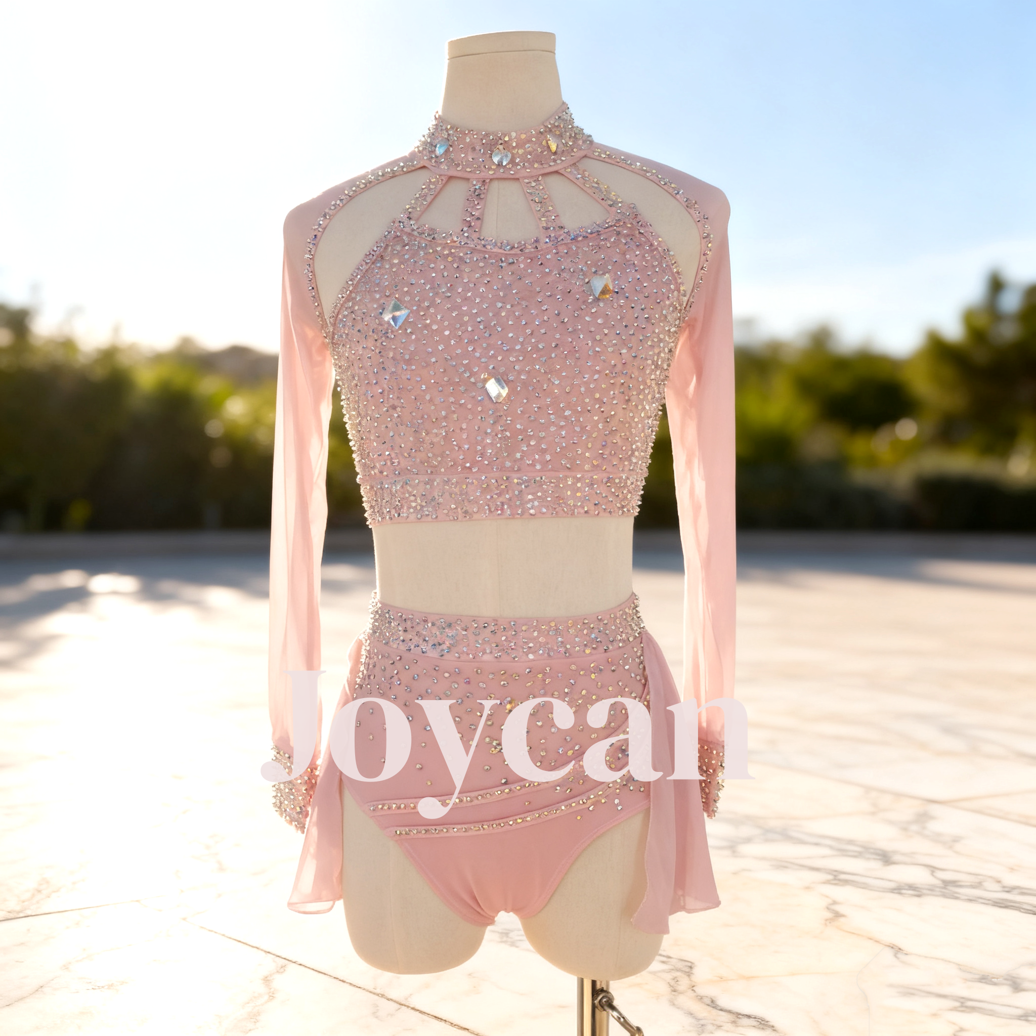 JoyCan Lycial Dance Dress Girl's Diamond Elegant JLY107