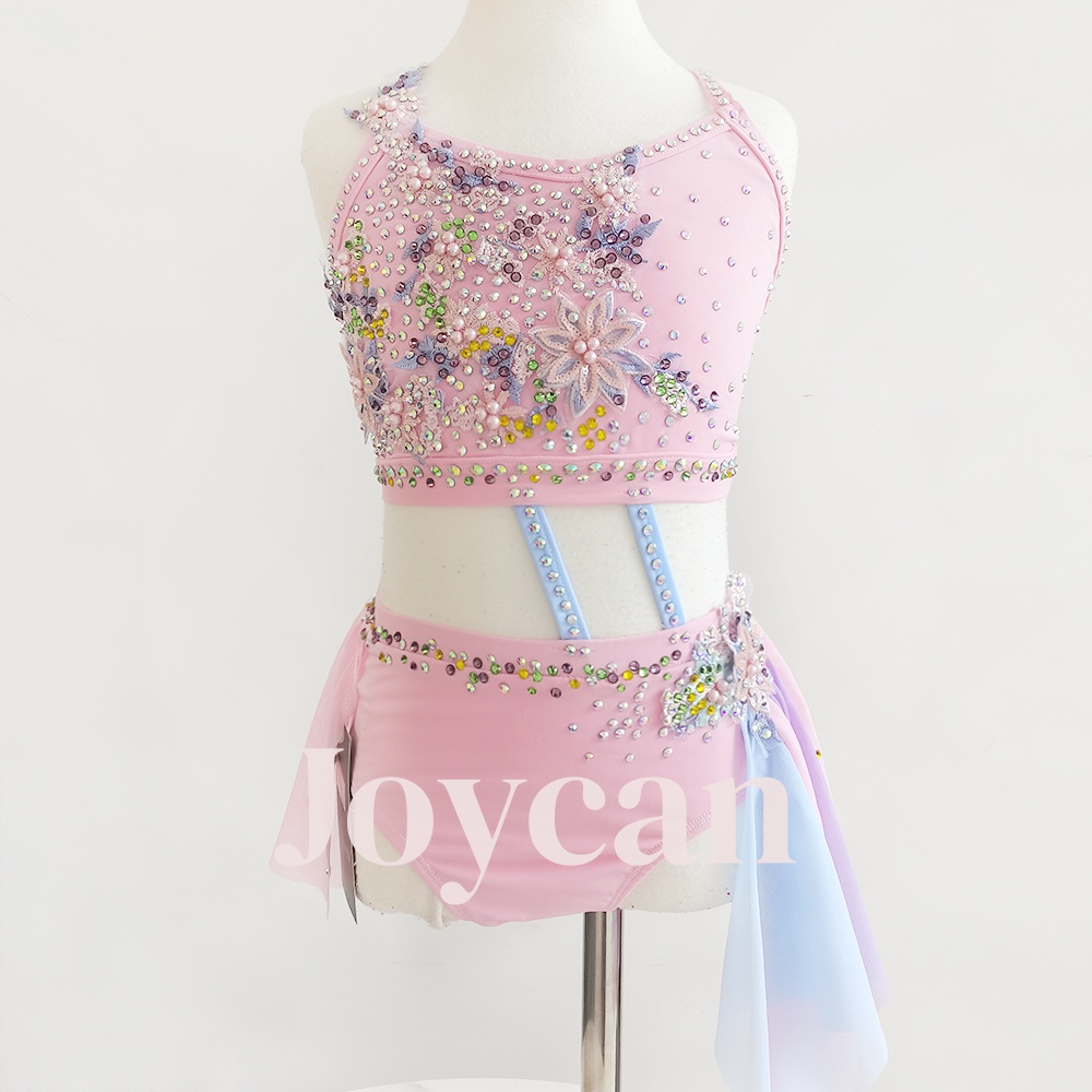 JoyCan Lycial Dance Dress Girl's Diamond Elegant JLY103