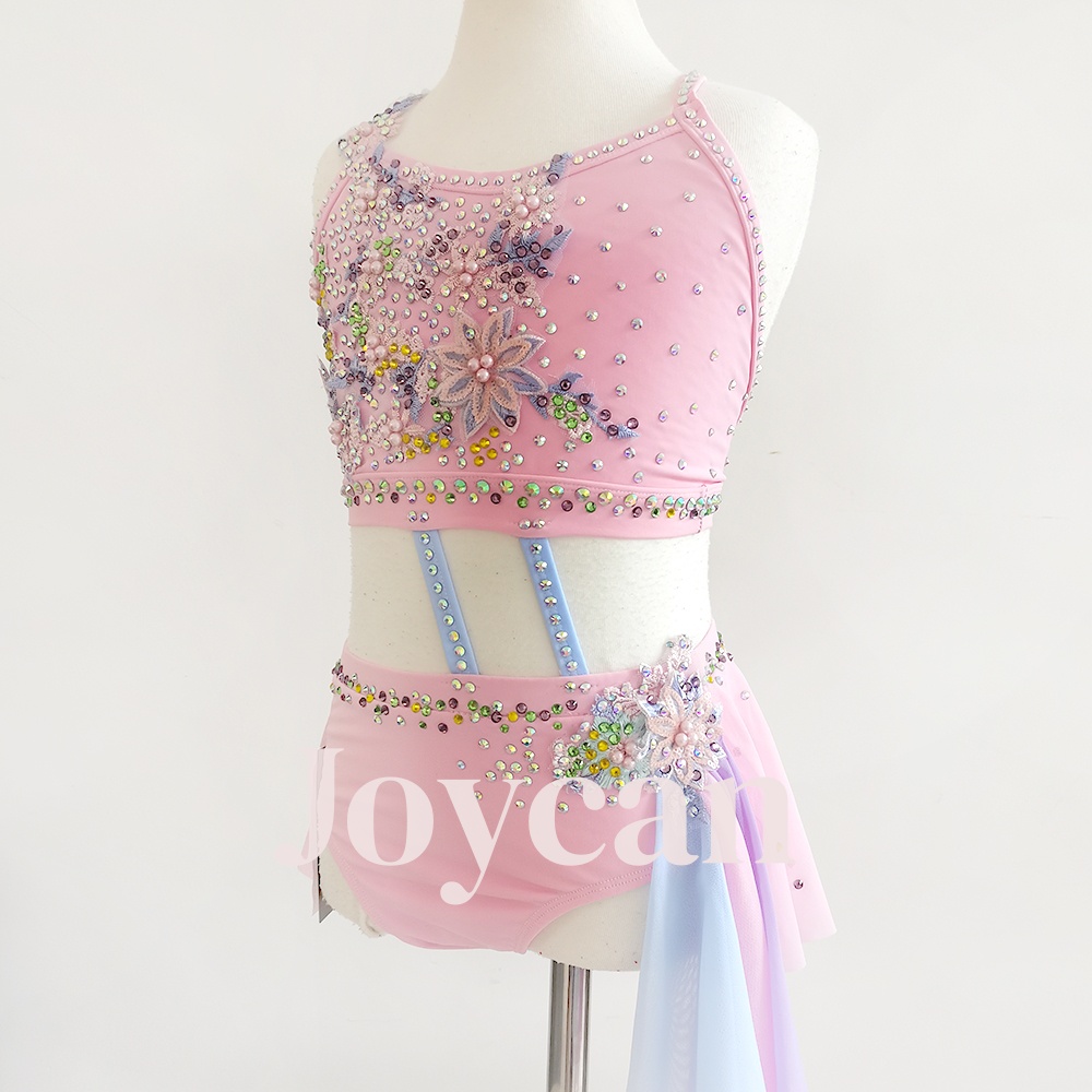 JoyCan Lycial Dance Dress Girl’s Diamond Elegant JLY103
