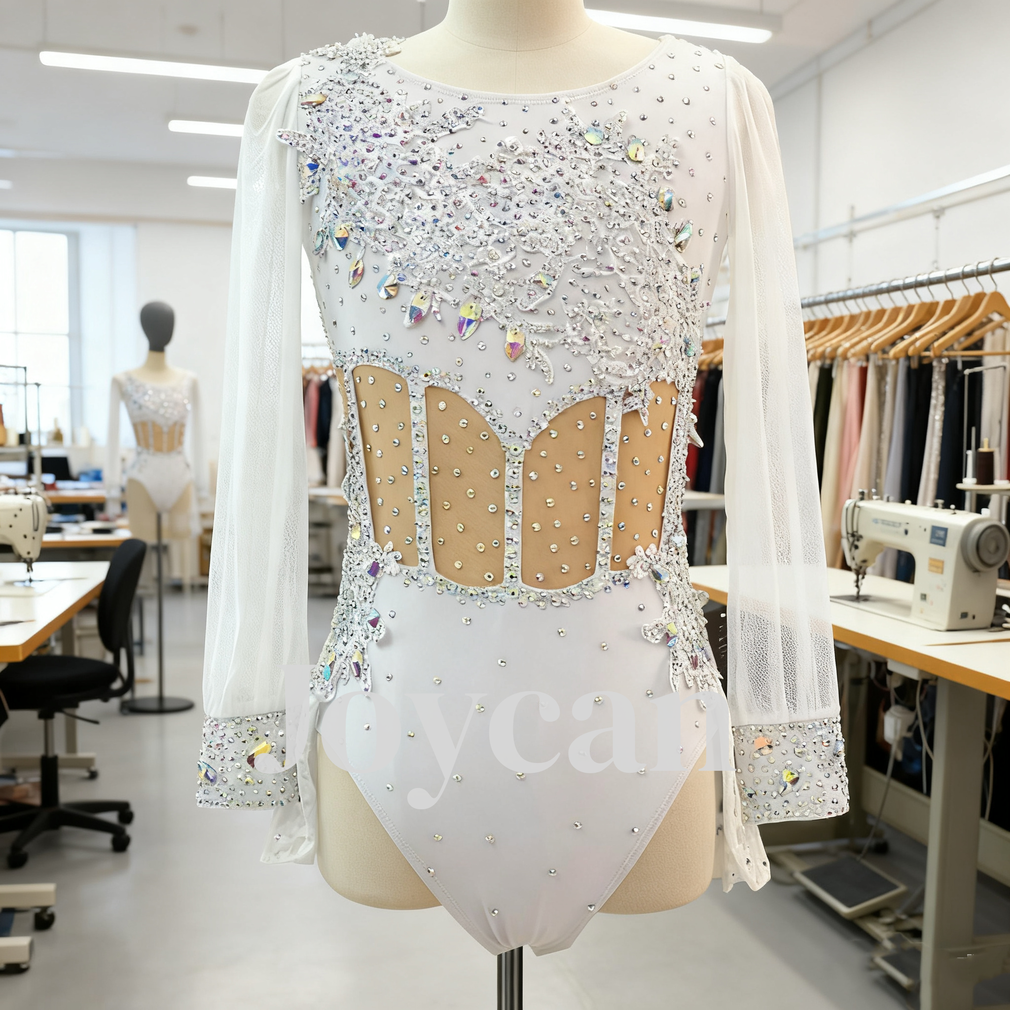 JoyCan Lycial Dance Dress Girl's Diamond Elegant JLY111