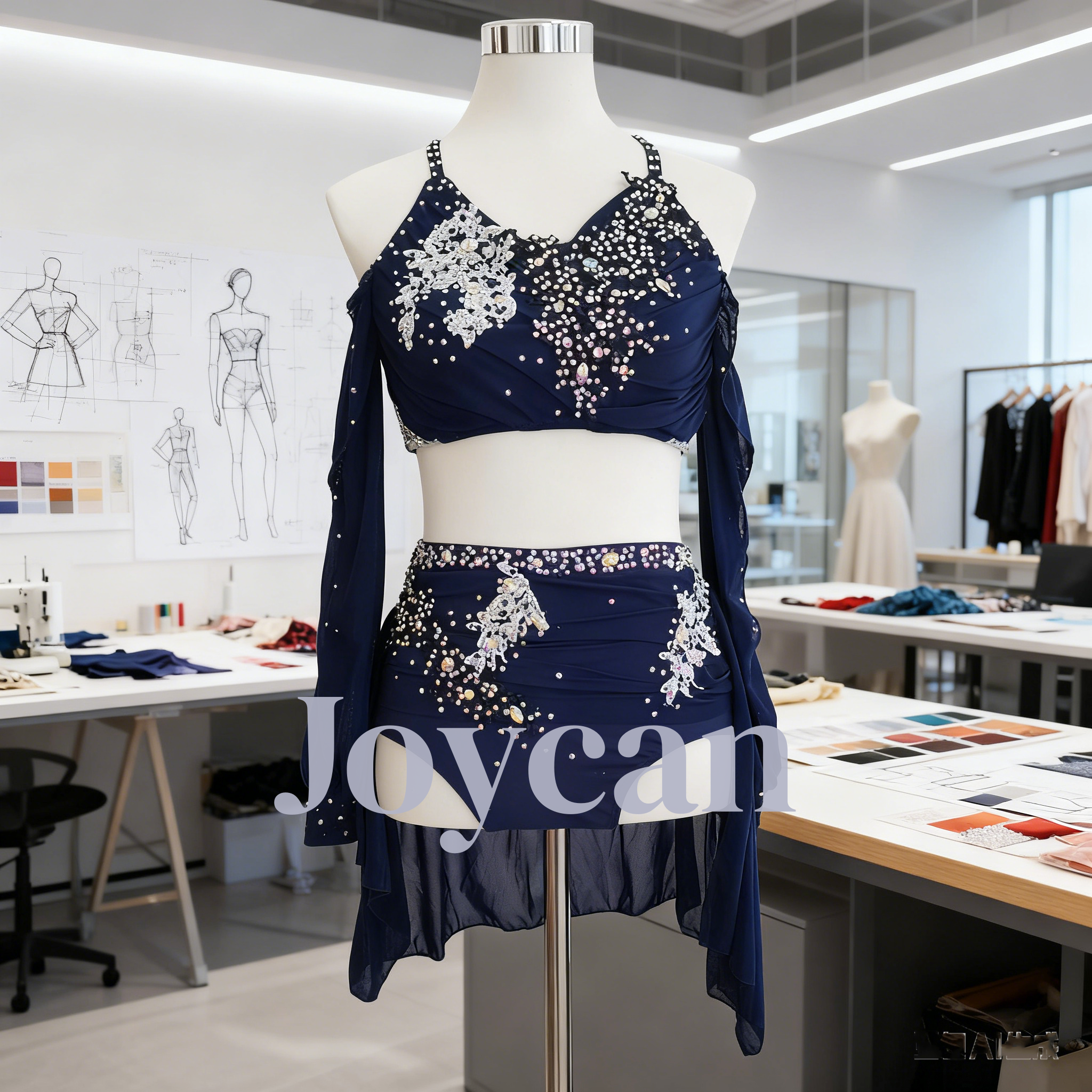 JoyCan Lycial Dance Dress Girl's Diamond Elegant JLY116