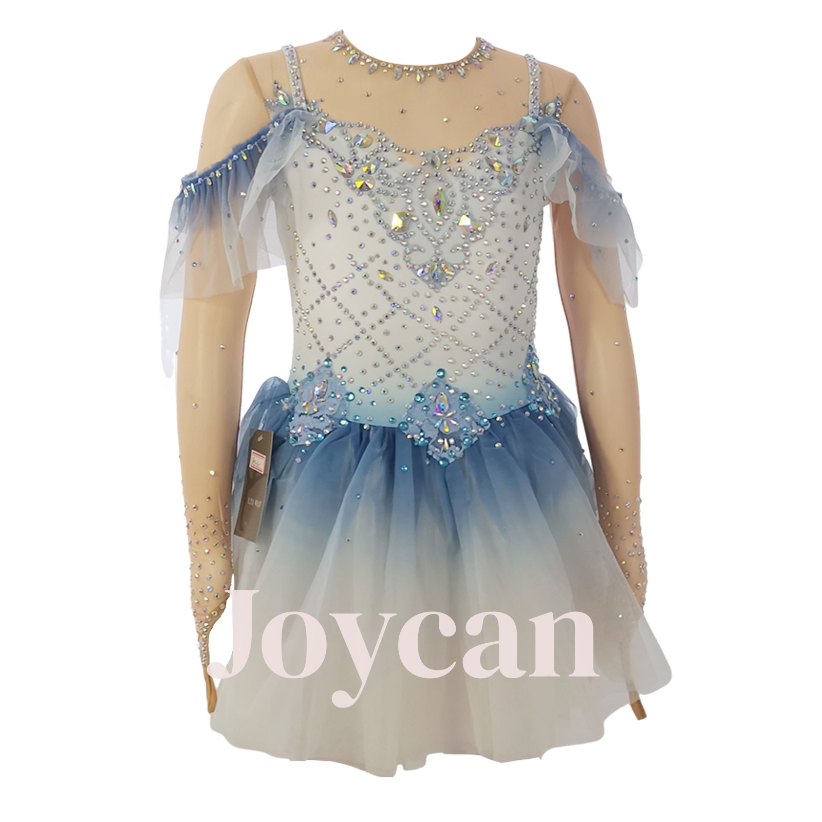 JoyCan Figure Skating Dress Girl's Diamond Long Sleeves